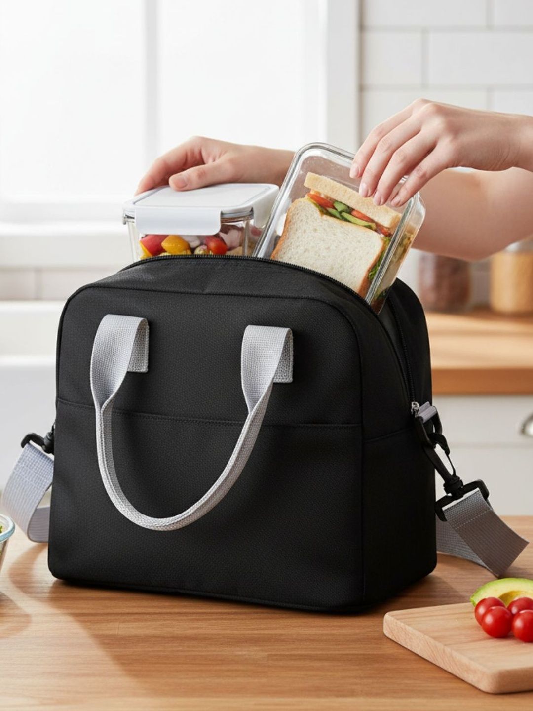 BLUE BEADS Insulated Lunch bags Travel Accessory-picture-17