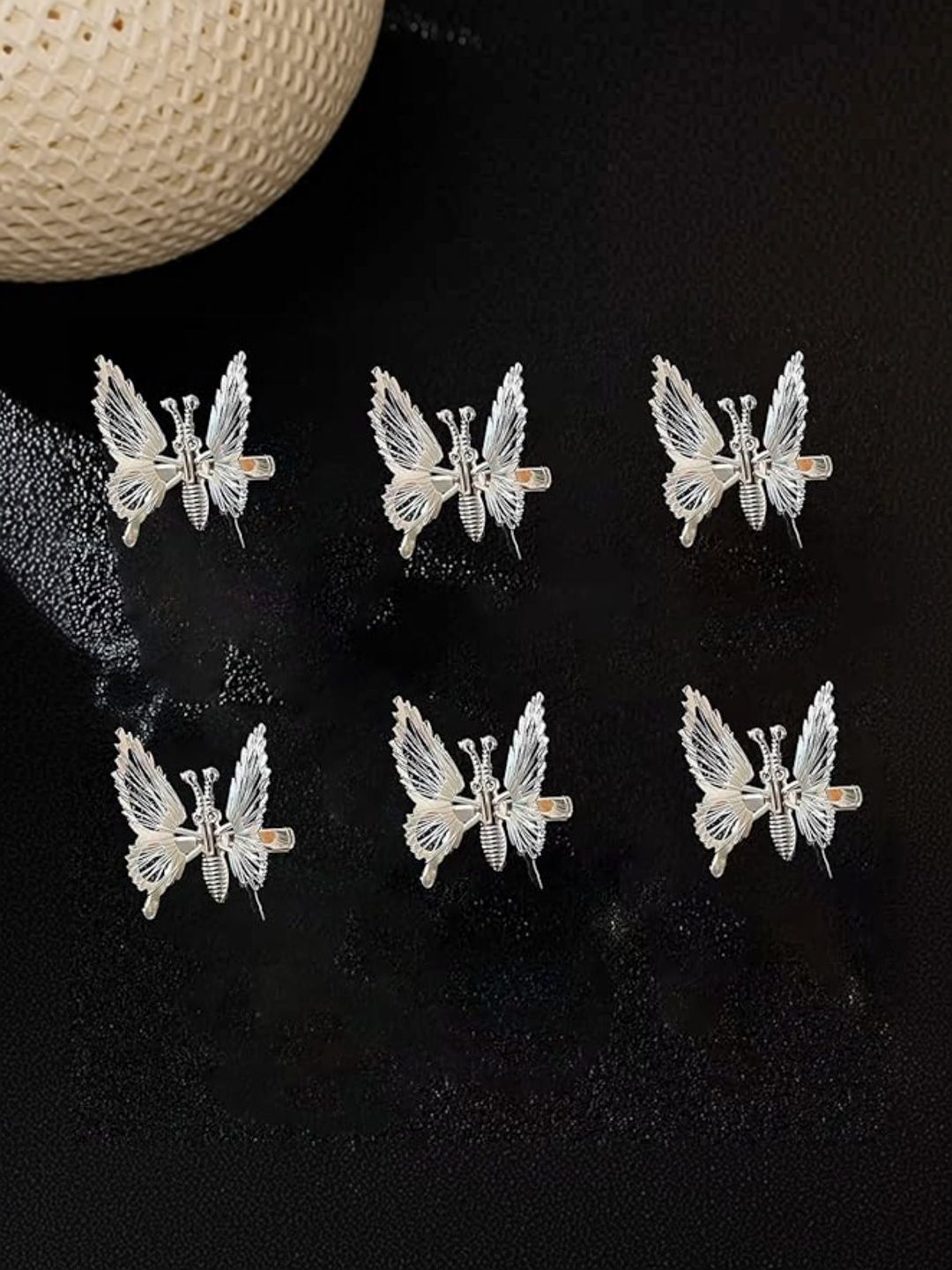 DN Creation Women Set of 6 Embellished Alligator Hair Clip-picture-24