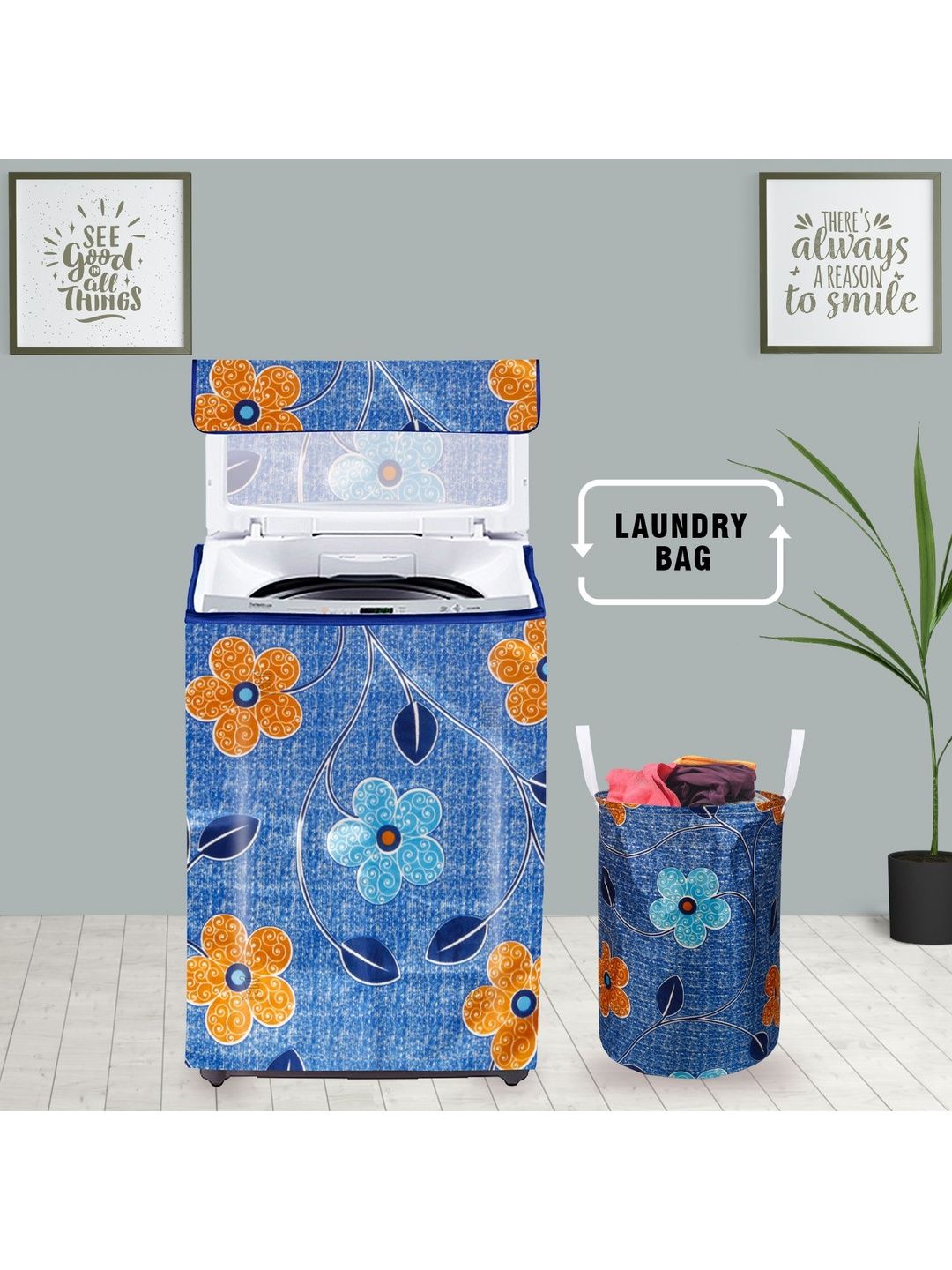 E-Retailer 2 Pieces Combo Set of 1 Top Load Washing Machine Cover & 1 Laundry Bag-image-4