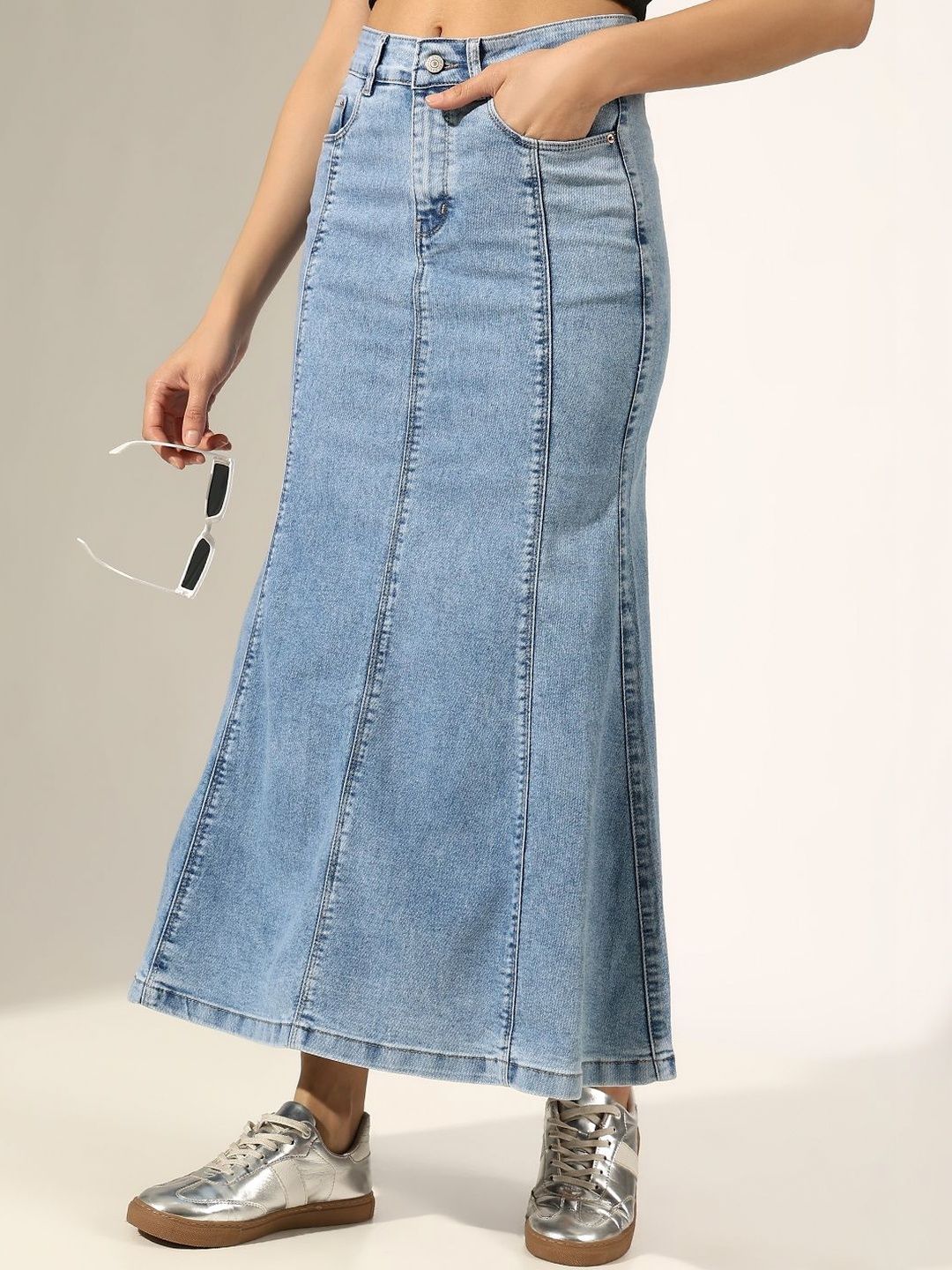 SHOWOFFFF A-Line Maxi Skirt-image-27