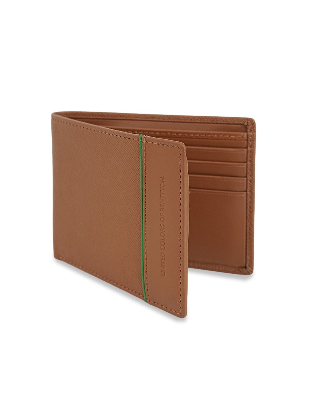 United Colors of Benetton Men Textured Leather Two Fold Wallet-image-30