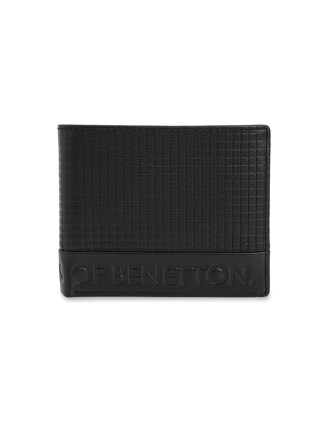 United Colors of Benetton Men Textured Leather Two Fold Wallet-image-31