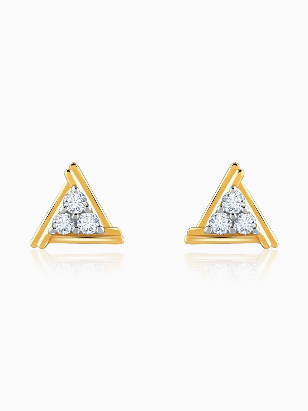GIVA 9 KT Gold Diamond Studded Earrings - 0.87 g-picture-46