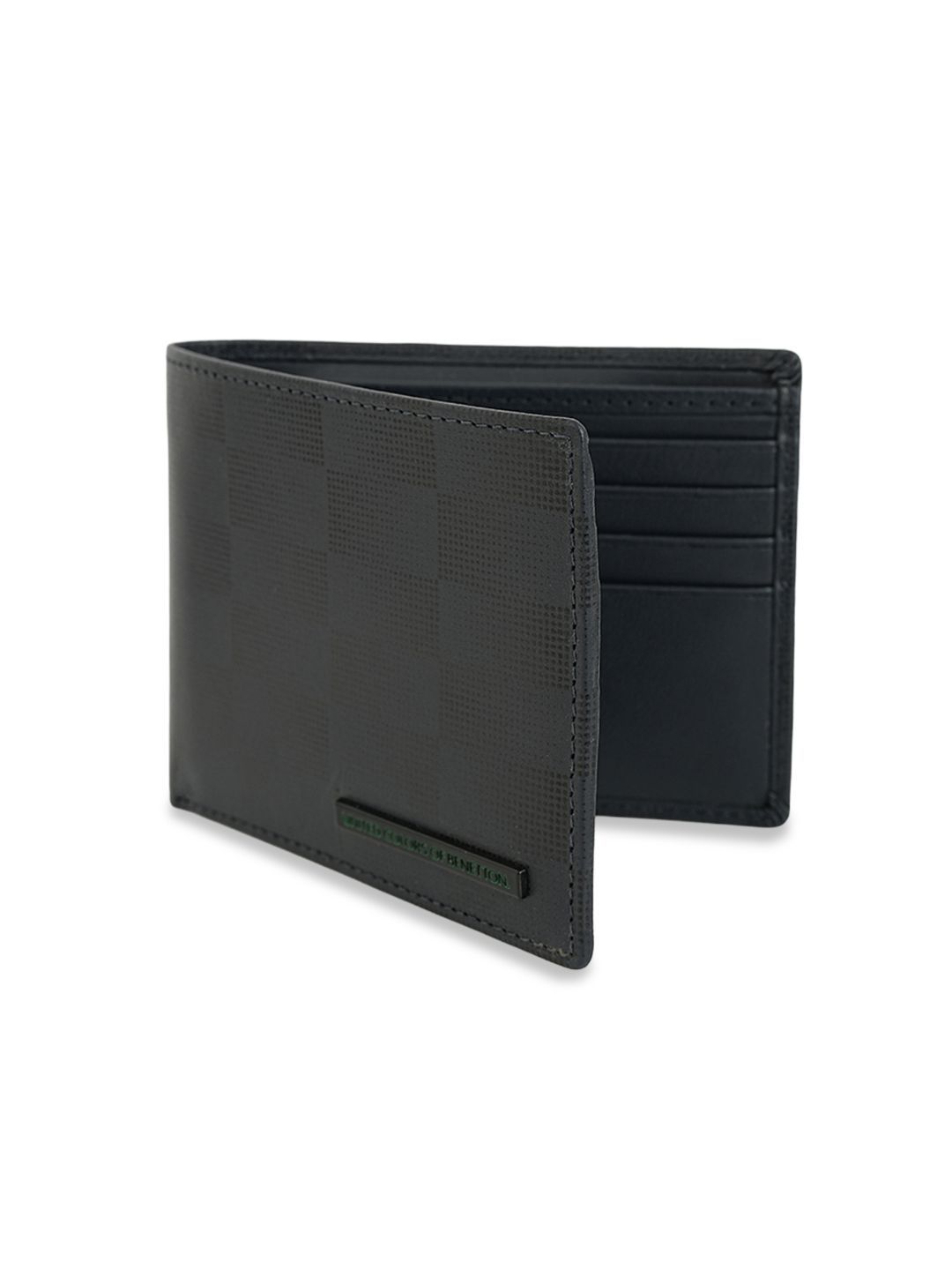 United Colors of Benetton Men Checked Leather Two Fold Wallet-picture-33