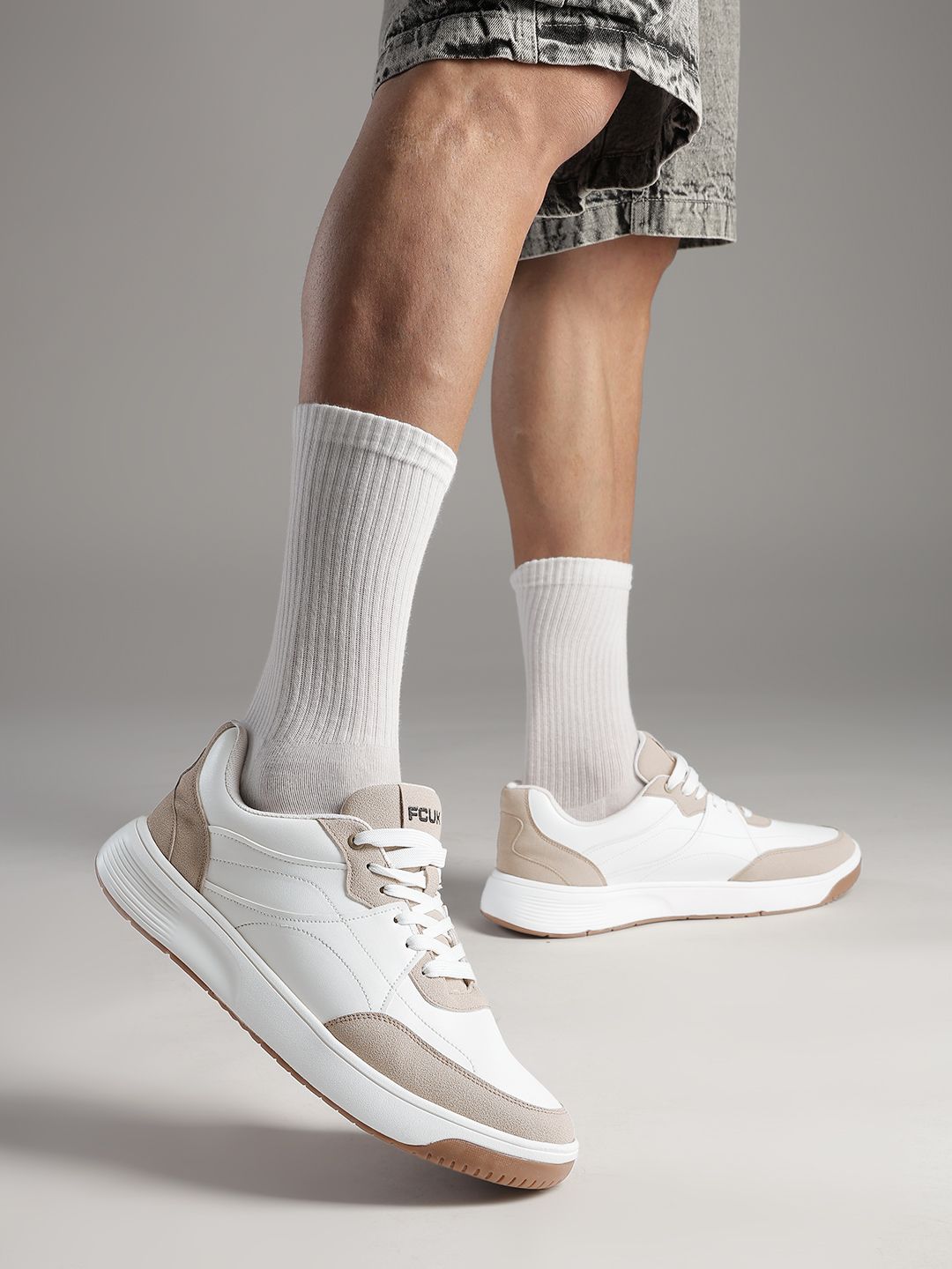 FCUK Men Colourblocked Sneakers-picture-5