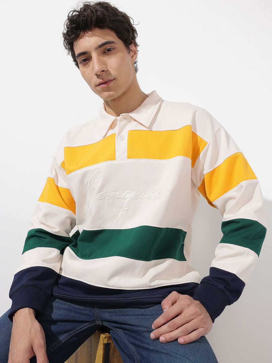 The Roadster Life Co. Oversized Colourblocked Sweatshirt-picture-45