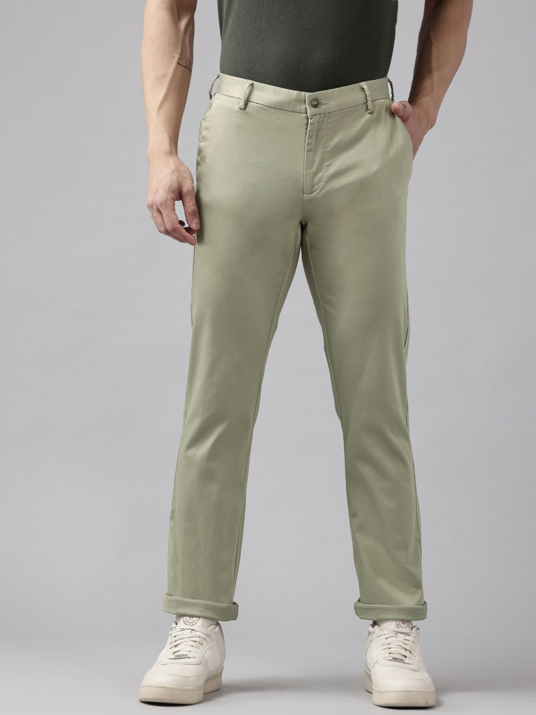Blackberrys Mid-Rise Stretchable Chinos Trousers-picture-17