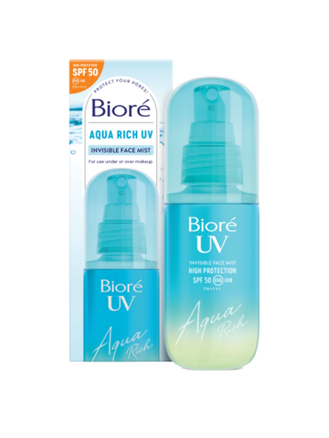 Biore Aqua Rich UV Invisible Face Mist SPF50 - 60ml-picture-22