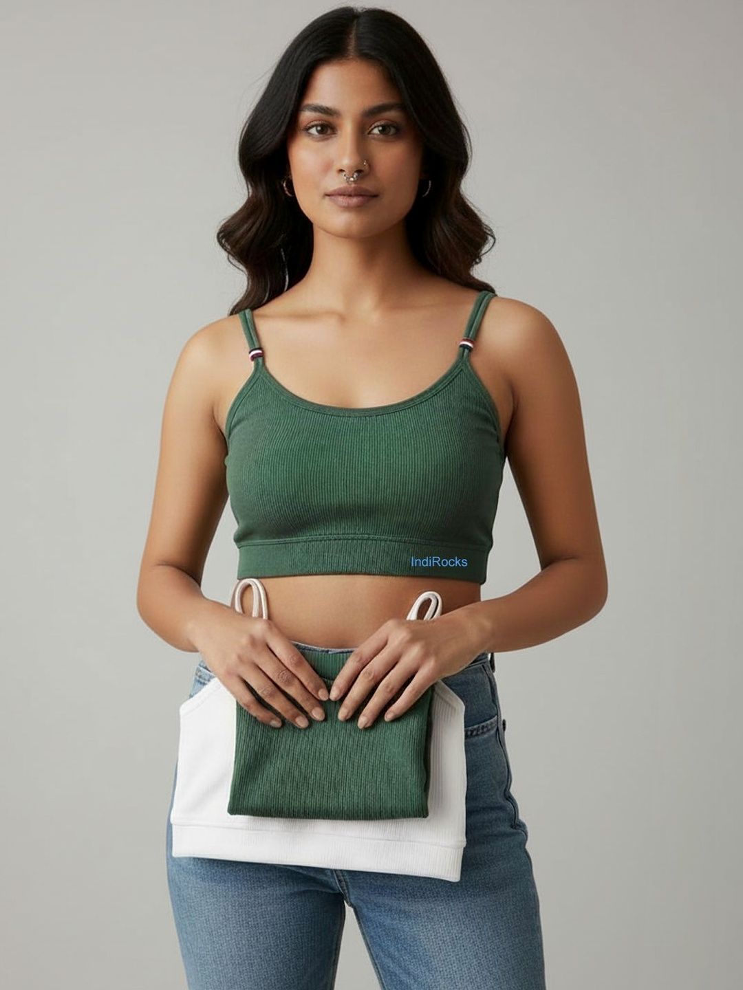 INDIROCKS Bralette Bra Half Coverage Underwired Lightly Padded-picture-36