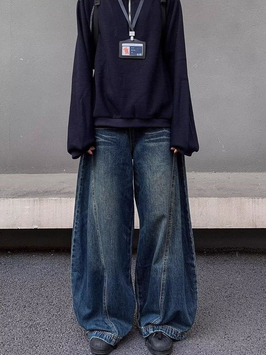 StyleCast Men Wide Leg Mid-Rise Medium Shade Jeans-picture-42