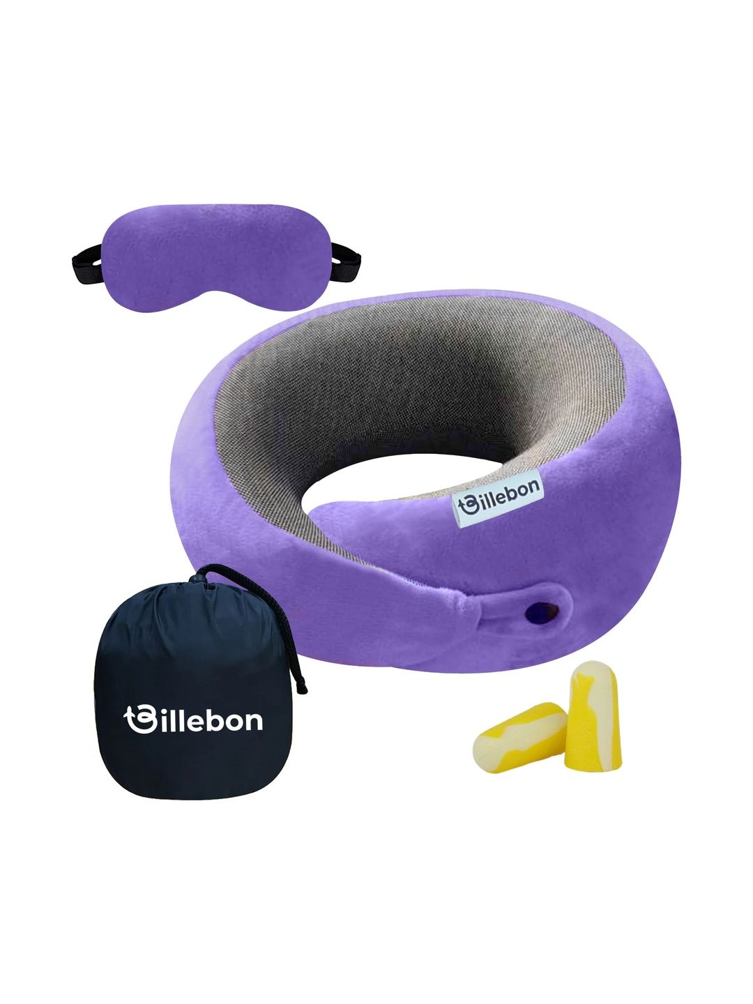 BILLEBON Lavender Memory Foam Filled Travel Pillow-picture-49