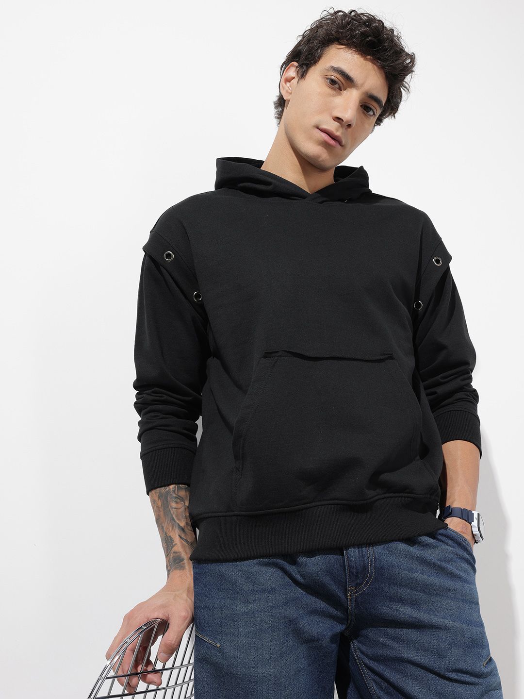The Roadster Life Co. Hooded Knitted Sweatshirt-picture-29