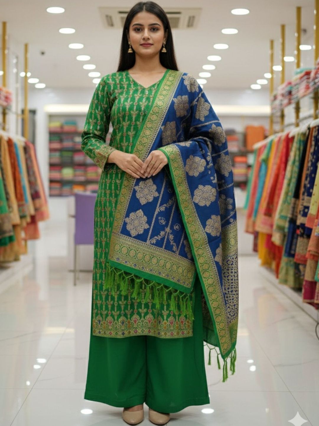 Silakaari Pure Silk Unstitched Dress Material-picture-43