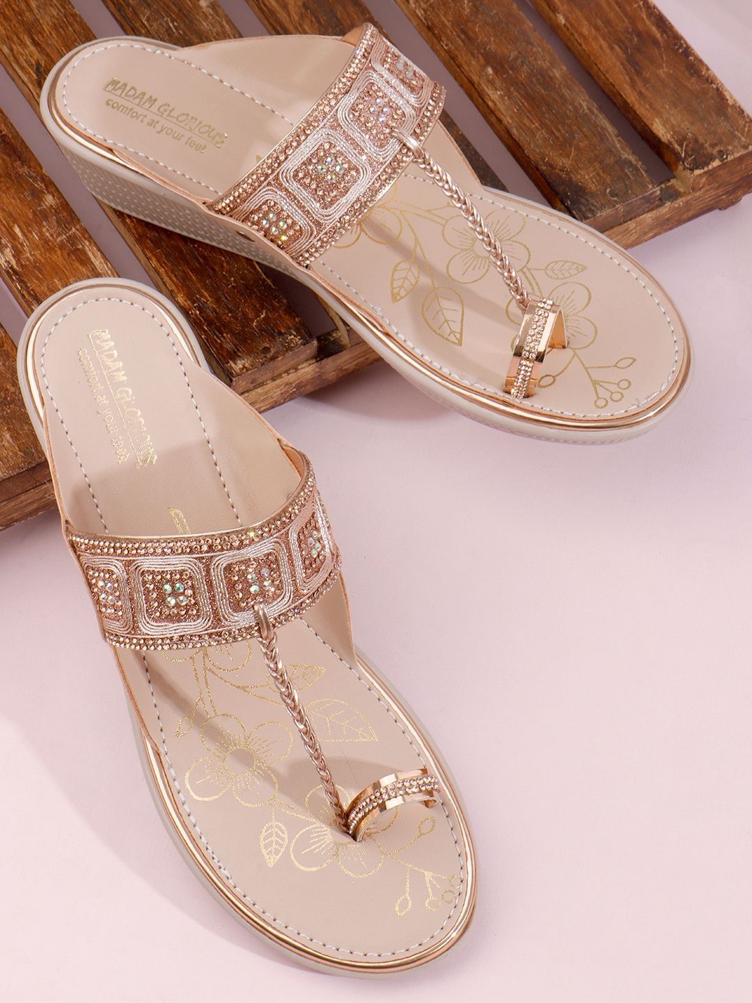 madam glorious Embellished Wedge Sandals-picture-28