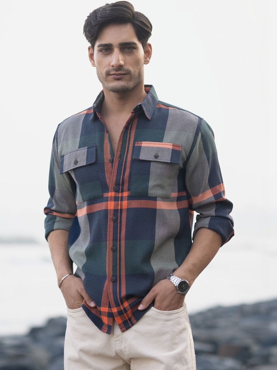 Powerlook Men Checked Casual Shirt-picture-29