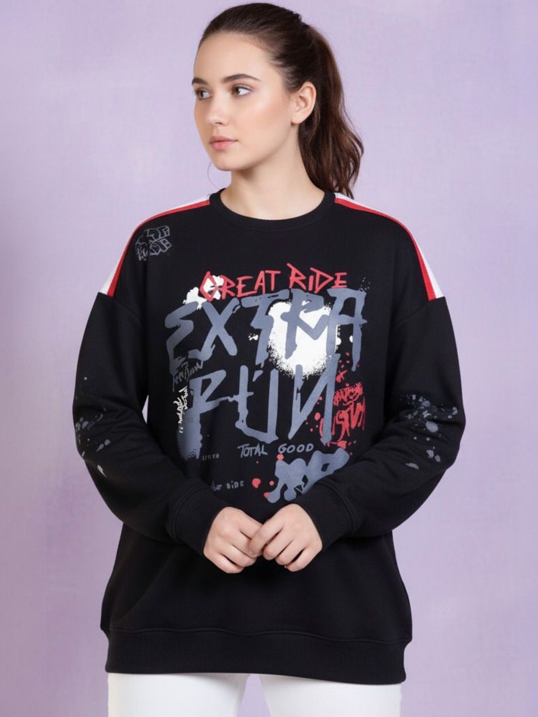 Mast & Harbour Women Printed Sweatshirt-picture-44