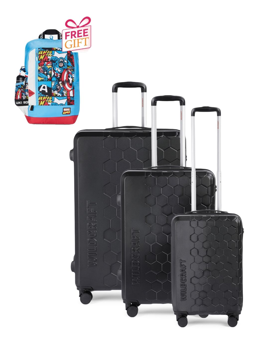 Wildcraft Set Of 3 Trolley Bags With 1 Free Backpack-picture-53