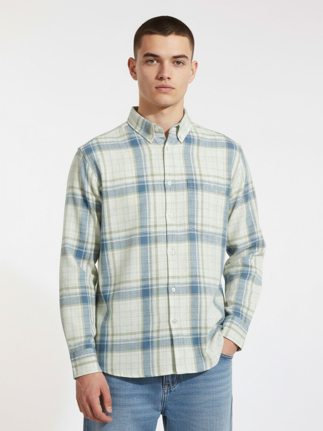 glitchez Men Tartan Checks Checked Casual Shirt-picture-52