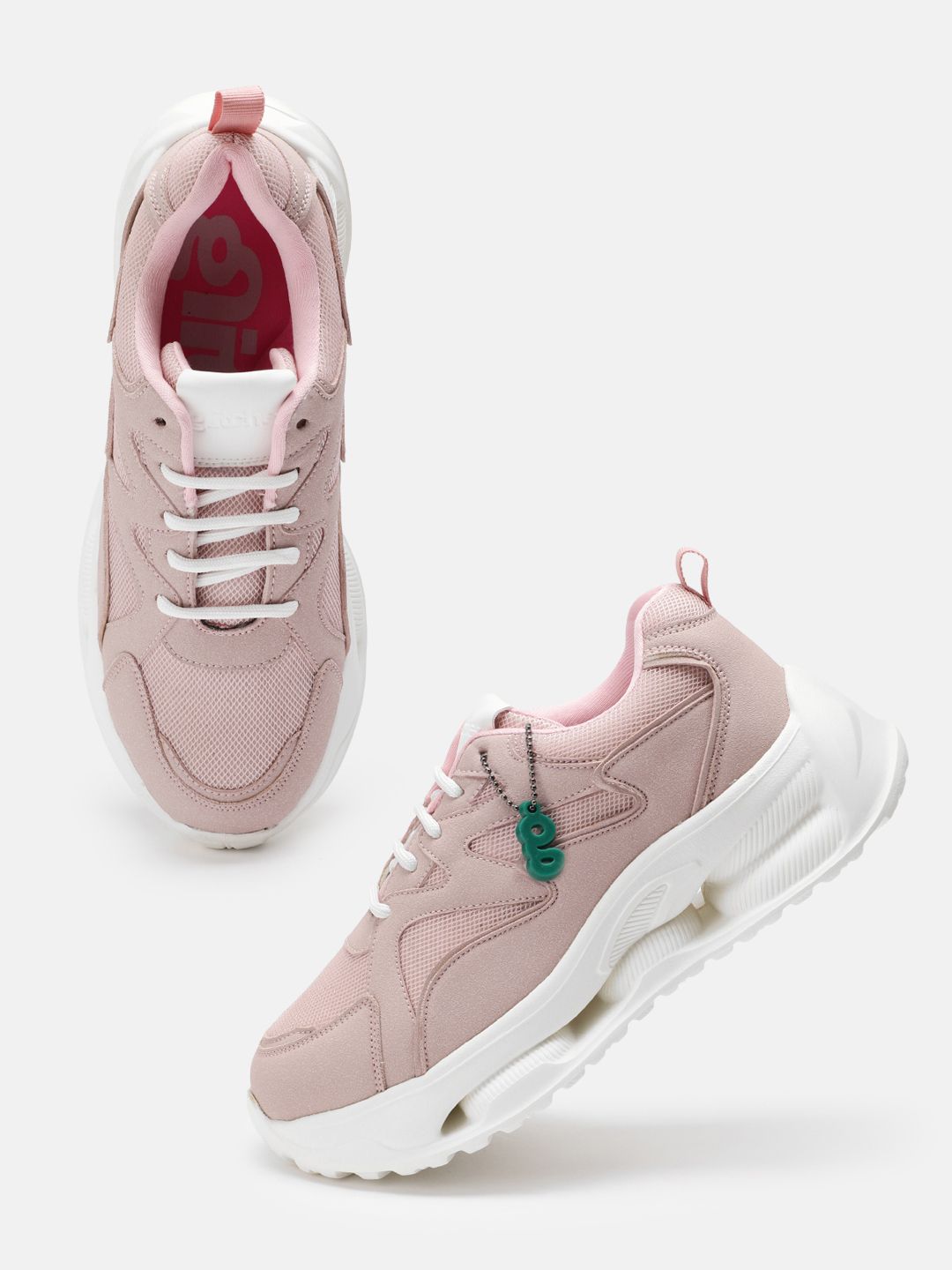 glitchez Women Chunky Contrast Sole Sneakers-picture-41