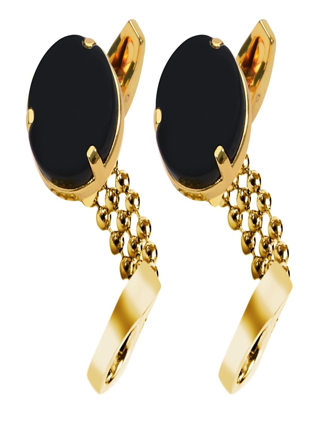 Curren Gold-Plated Contemporary Textured Chain Knot Cufflinks-picture-28