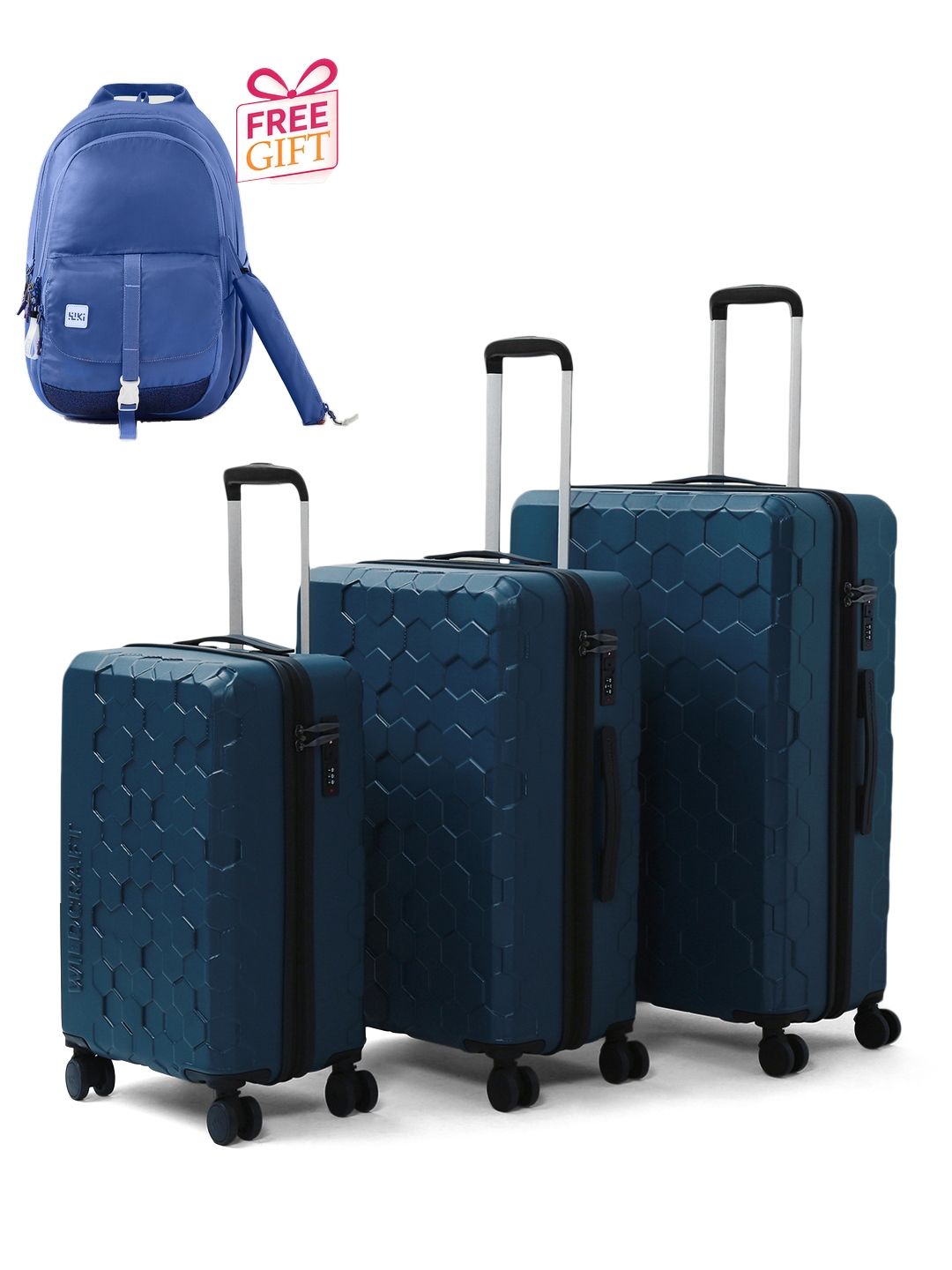 Wildcraft Set Of 3 Trolley Bags With 1 Free Backpack-image-31