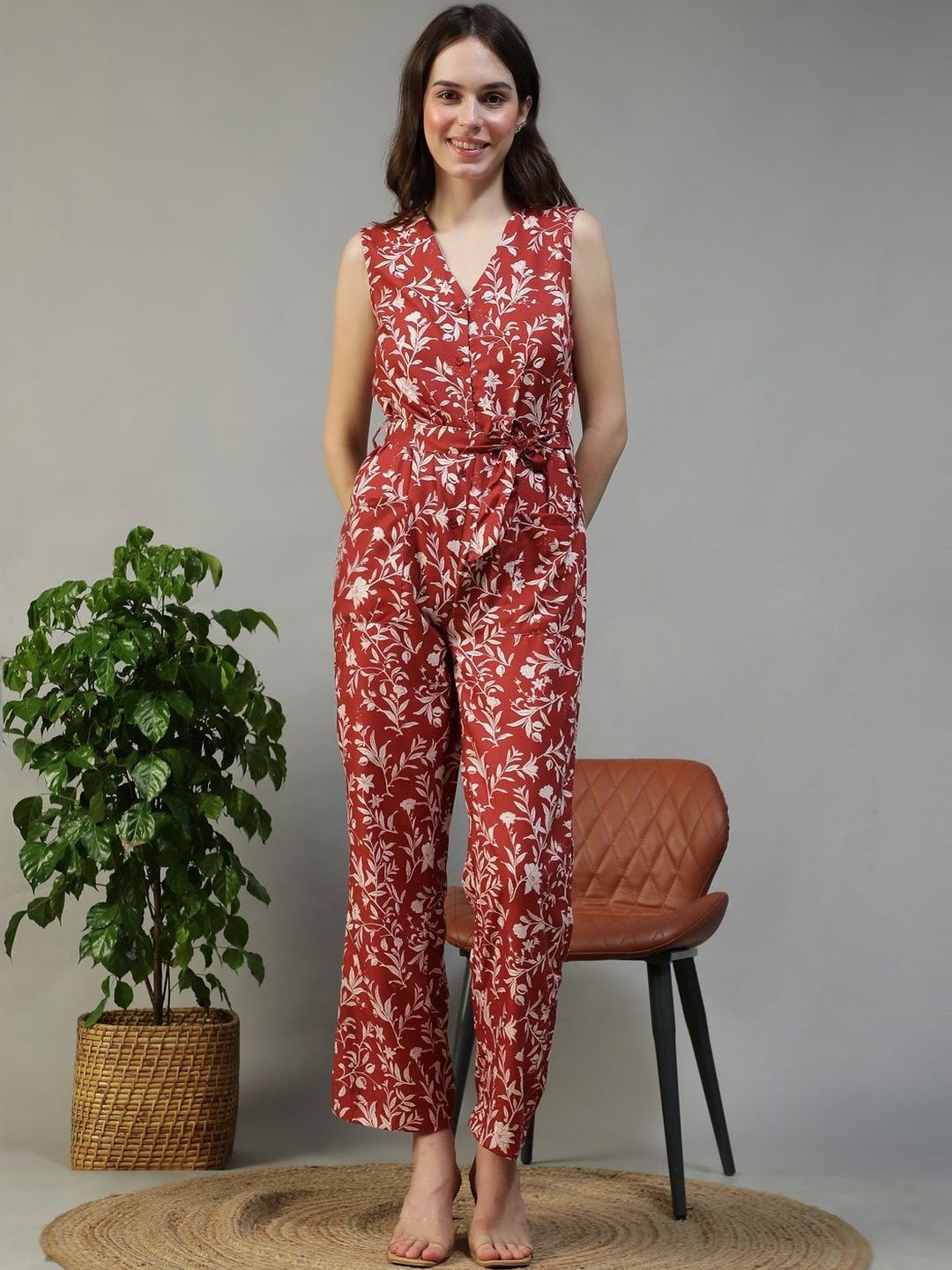 Oxolloxo Printed Basic Jumpsuit-image-11