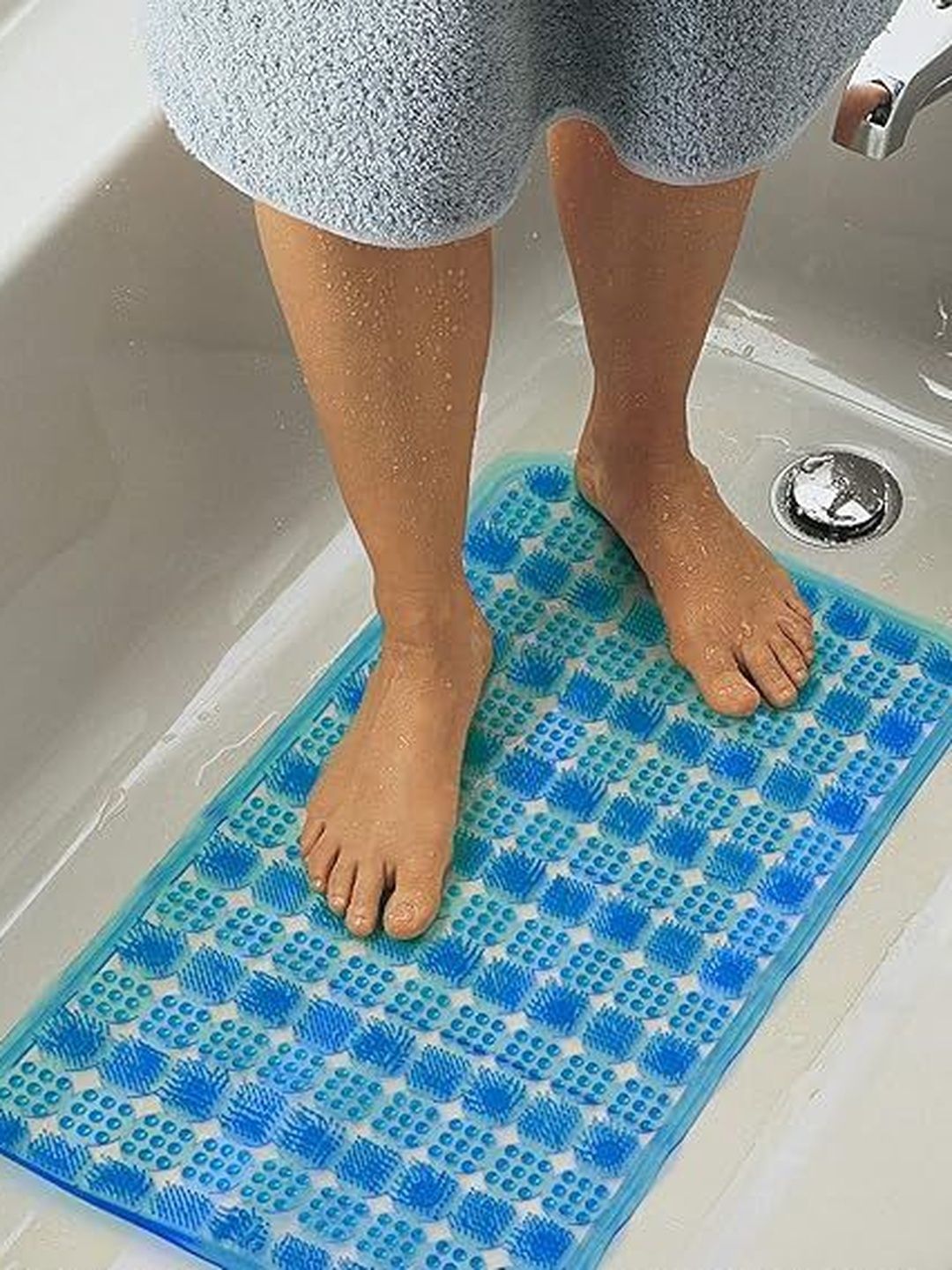 winner Blue & White Printed Non-Slip Bath Rugs-image-27
