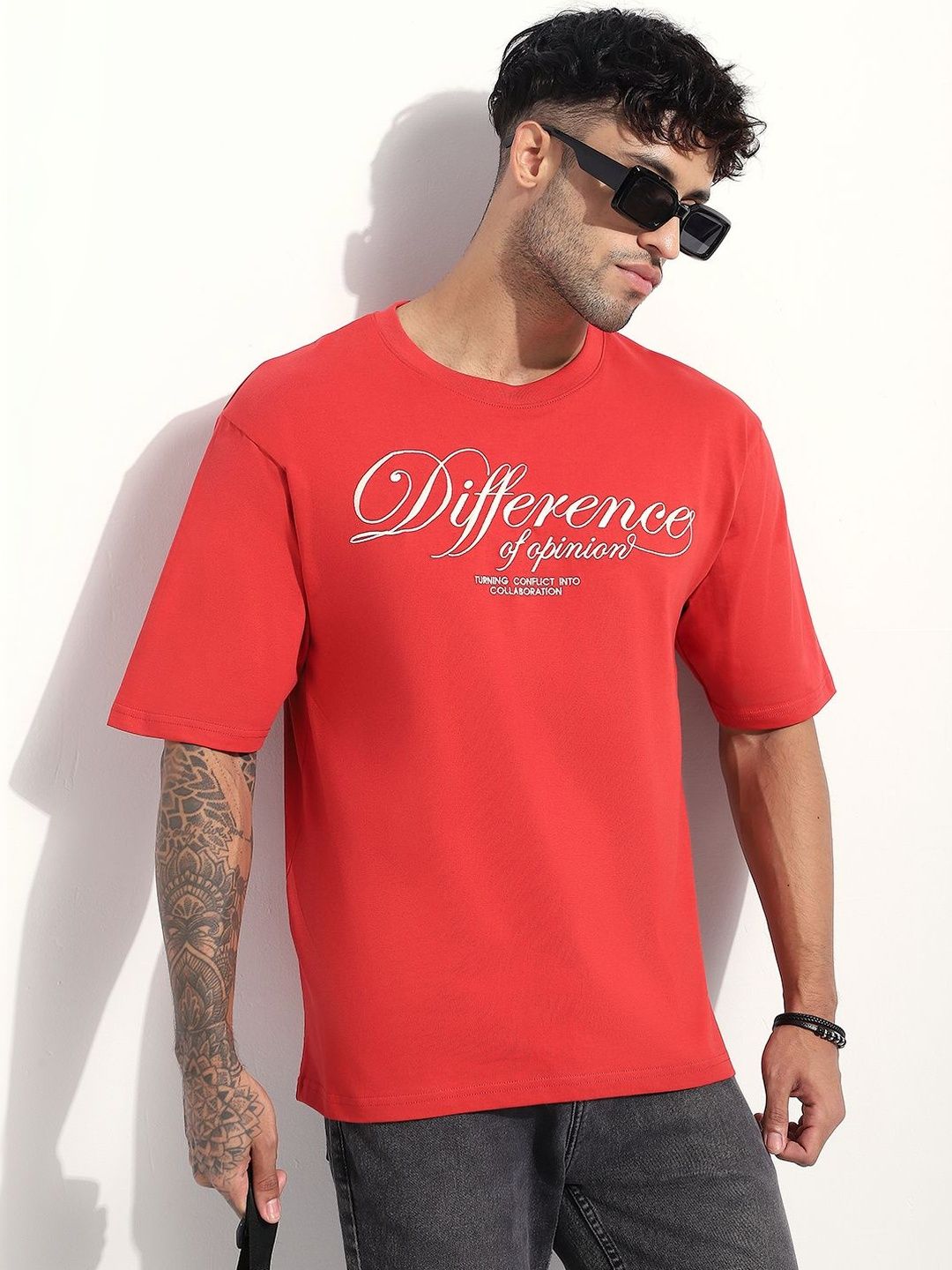 Difference of Opinion Men Typography Printed T-shirt-picture-22