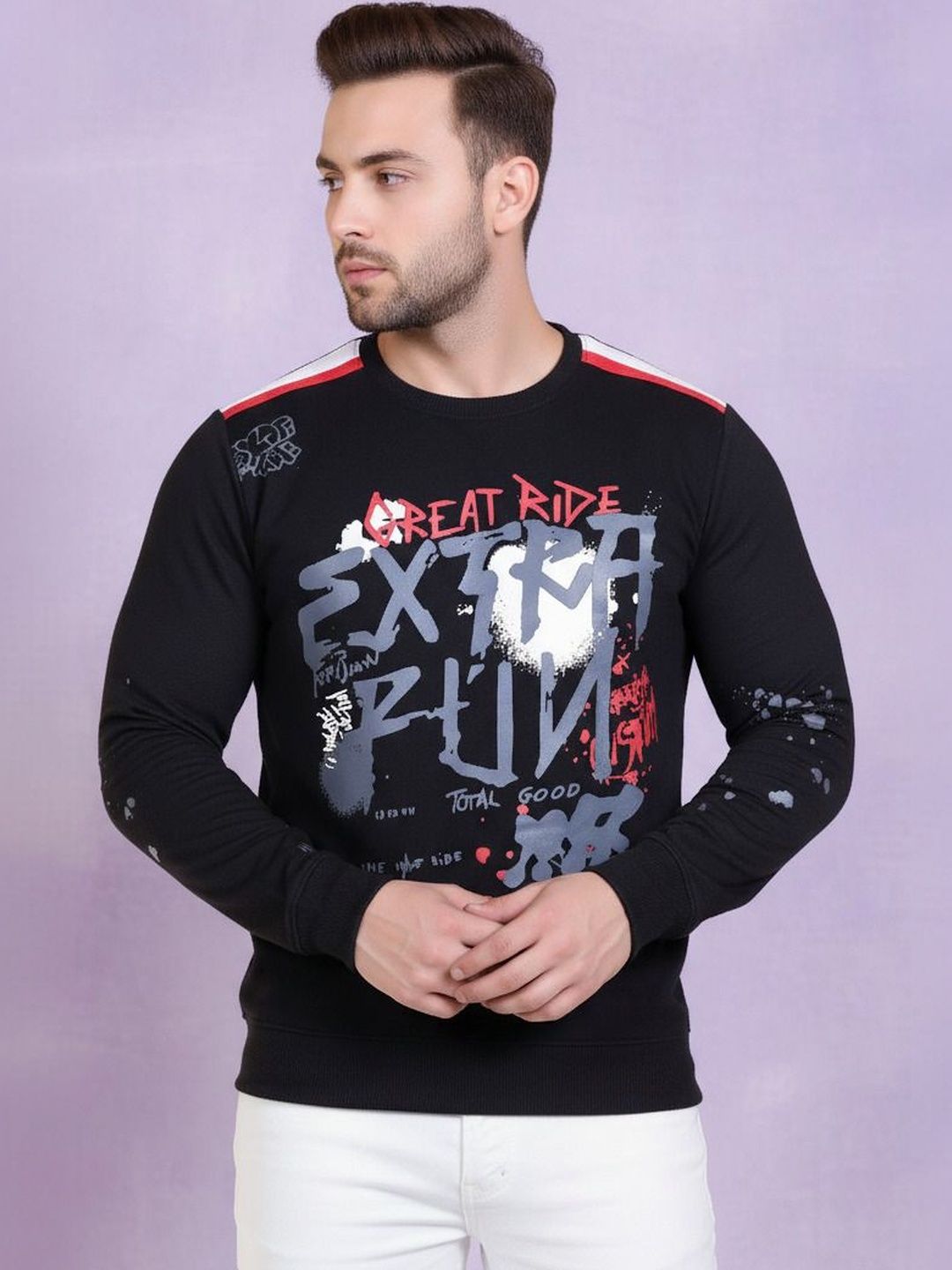 Mast & Harbour Men Printed Sweatshirt-picture-41