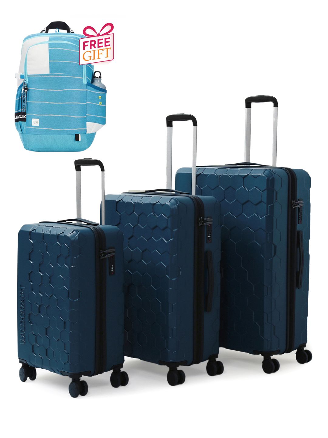 Wildcraft Set Of 3 Trolley Bags With 1 Free Backpack-image-32