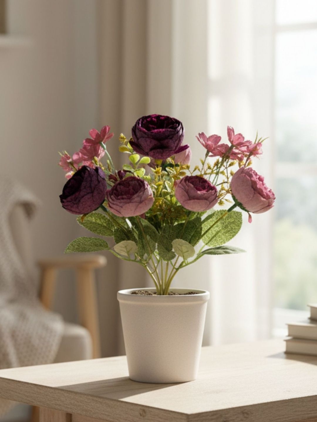 ARTSY Purple & Green Peony Artificial Flower-picture-17