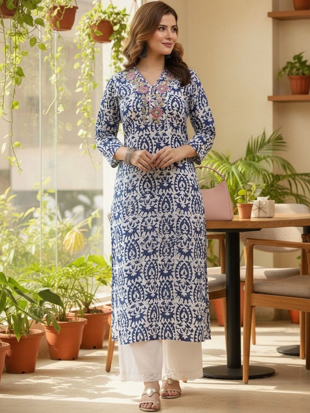 Pjyot by surhi Women Ethnic Motifs Printed Thread Work Indie Prints Kurta-picture-15