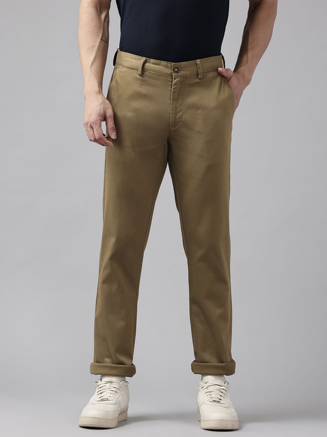 Blackberrys Men Slim Fit Chinos Trousers-image-1