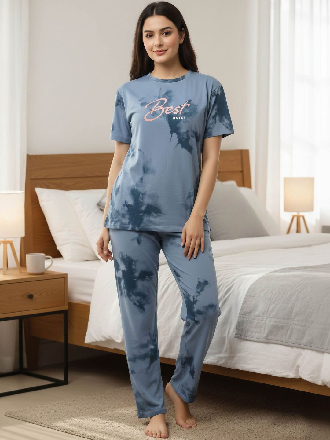 ETC X beebelle Printed Round Neck Night Suits-picture-12