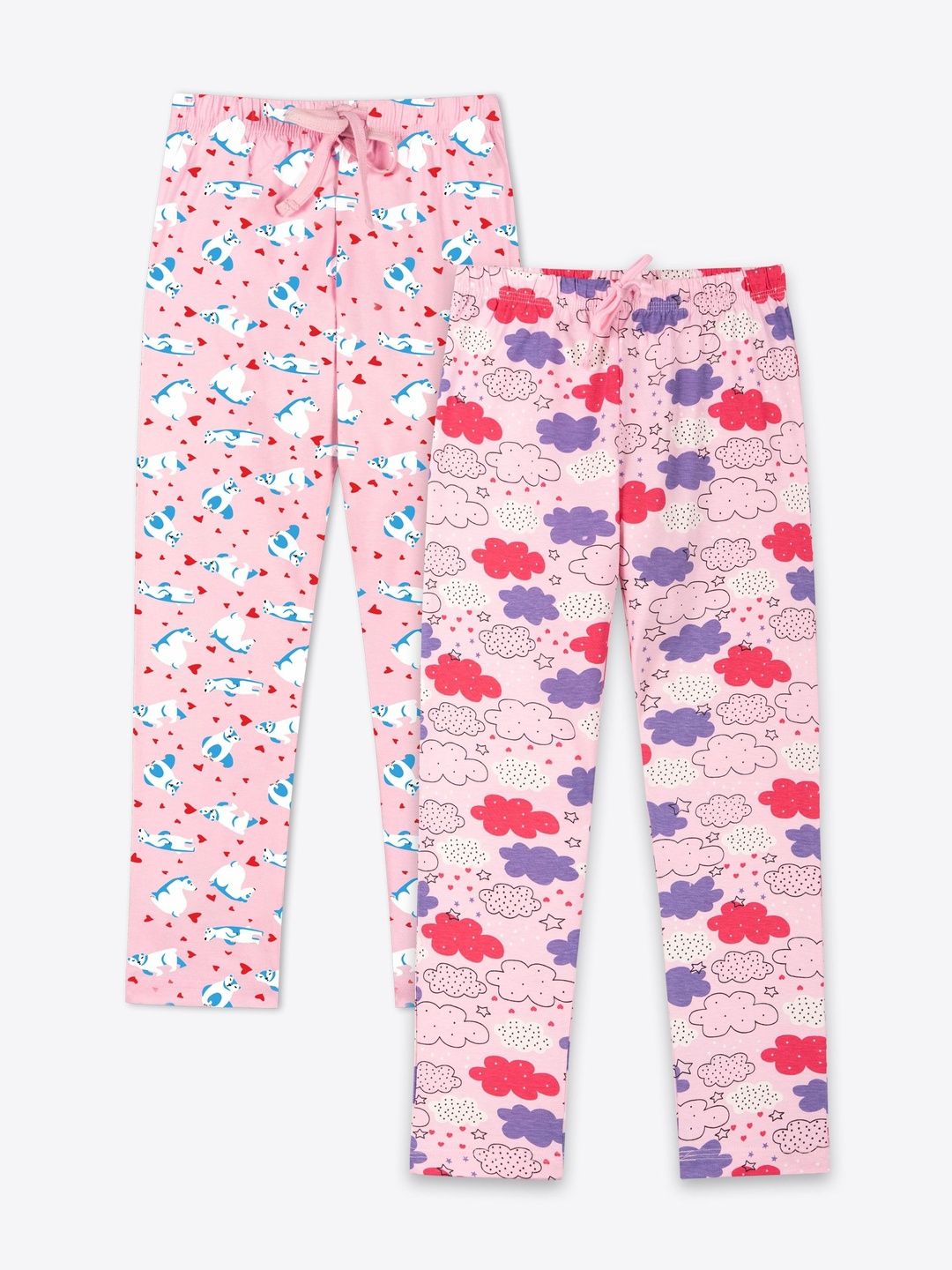 ariel Girls Pack Of 2 Printed Lounge Pants-picture-39