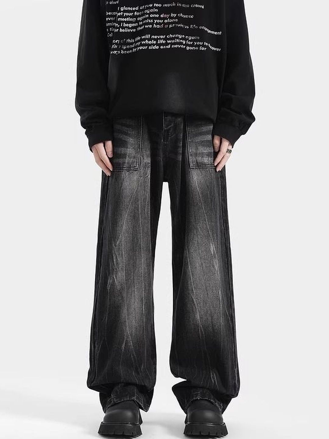 StyleCast Men Wide Leg Mid-Rise Light Fade Jeans-picture-31