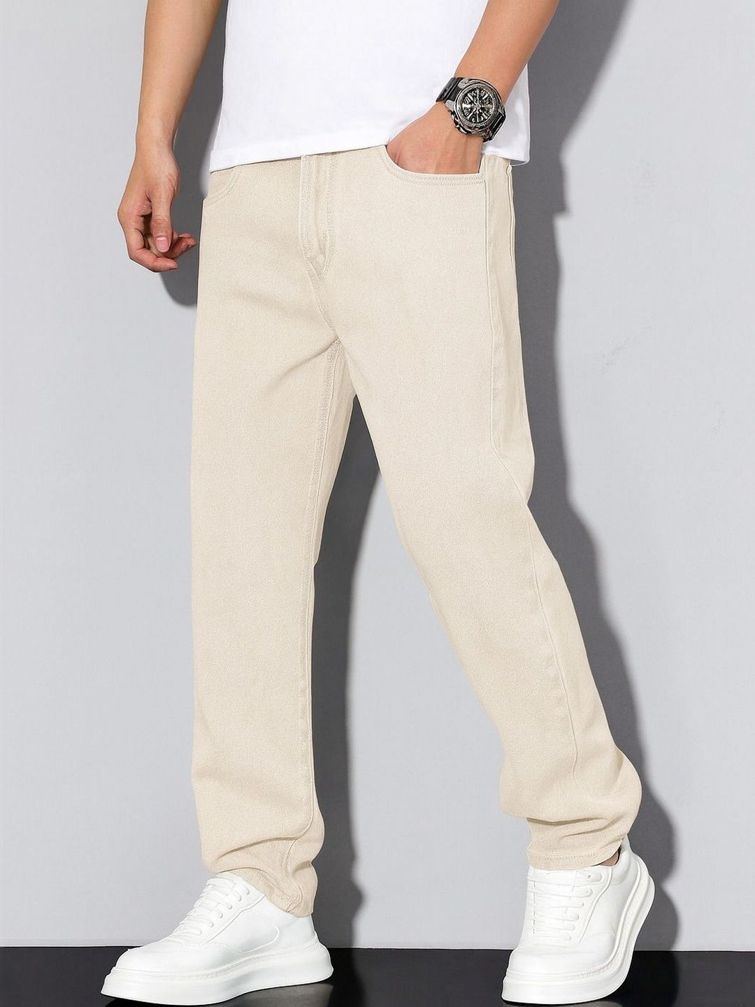 RAGZO Men Relaxed Fit Mid-Rise Stretchable Jeans-picture-24