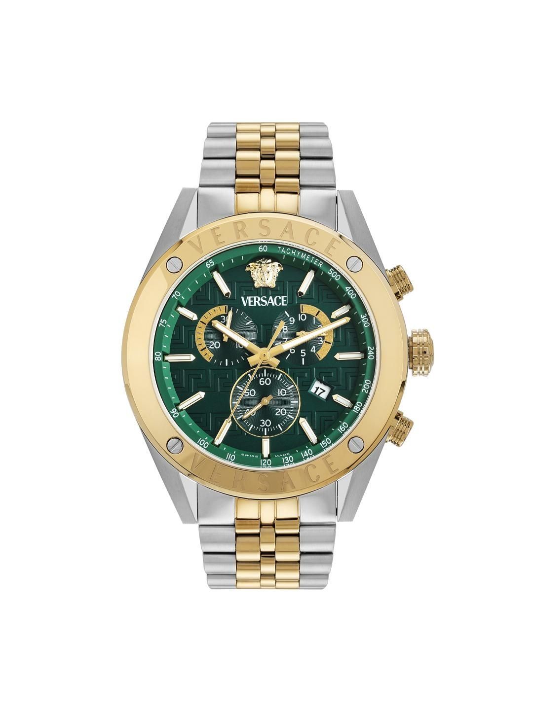Versace Men Dial & Stainless Steel Bracelet Style Straps Analogue Chronograph Watch VEKJA0625-image-45