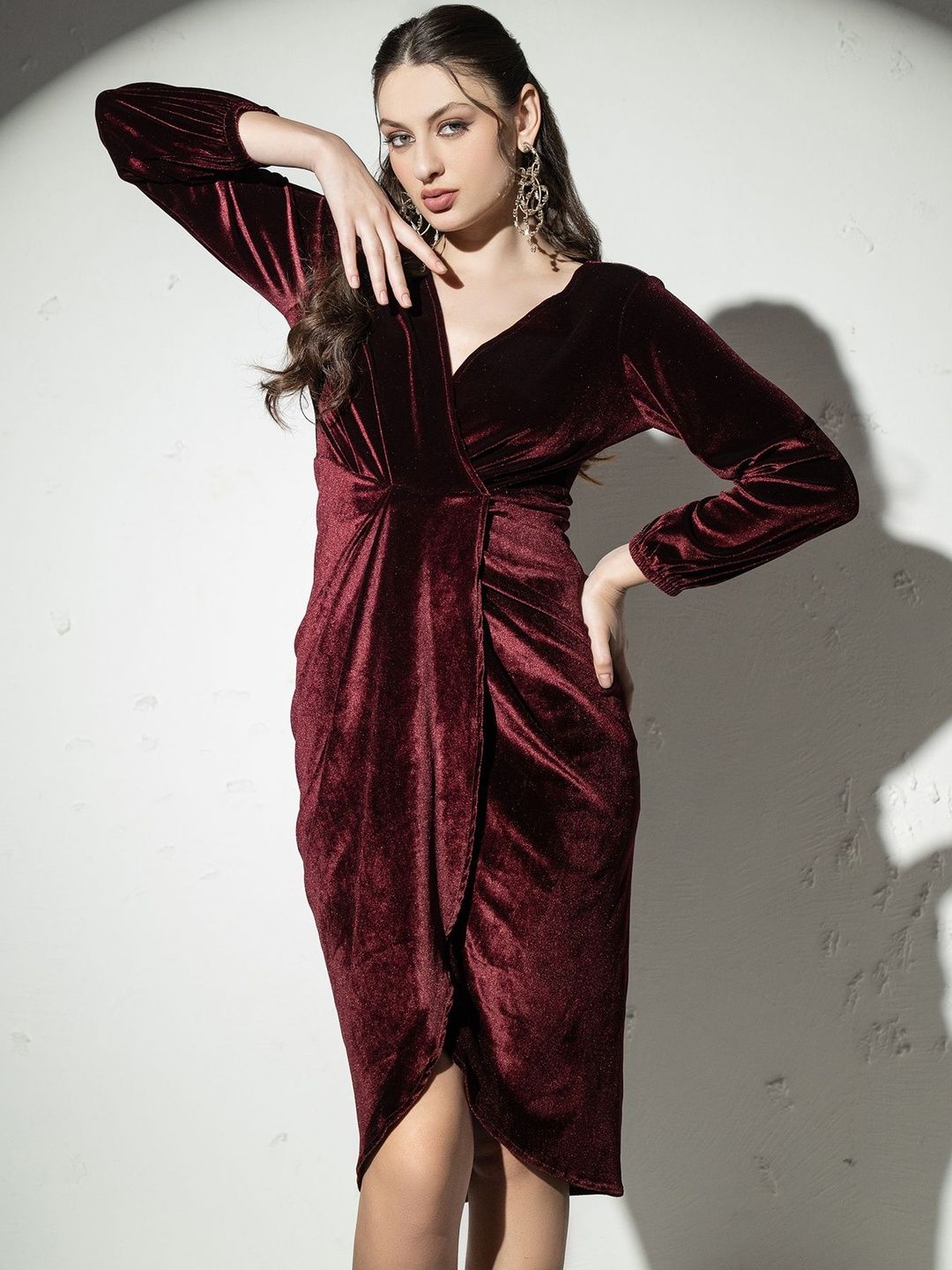 MABISH by Sonal Jain Velvet Midi Dress-picture-27