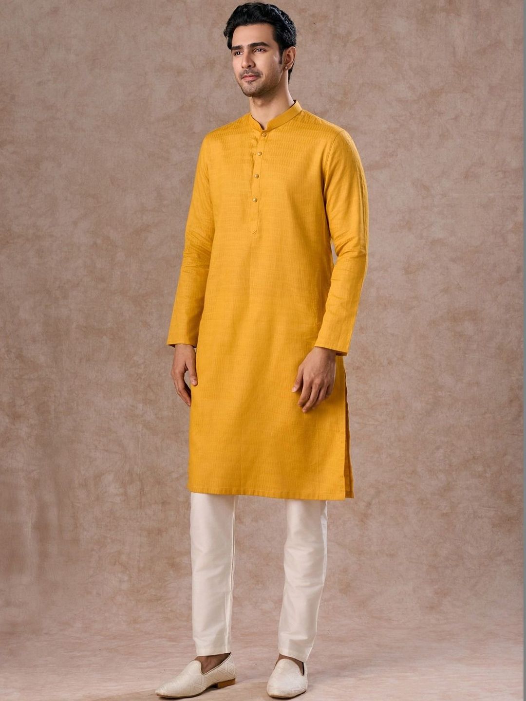 Manyavar Men Regular Pure Cotton Kurta with Pyjamas-picture-39