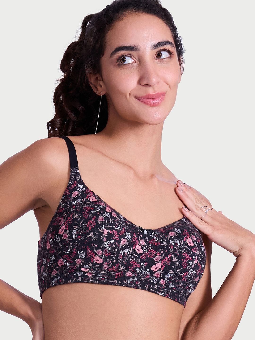 Enamor Floral Bra Full Coverage Lightly Padded-picture-10