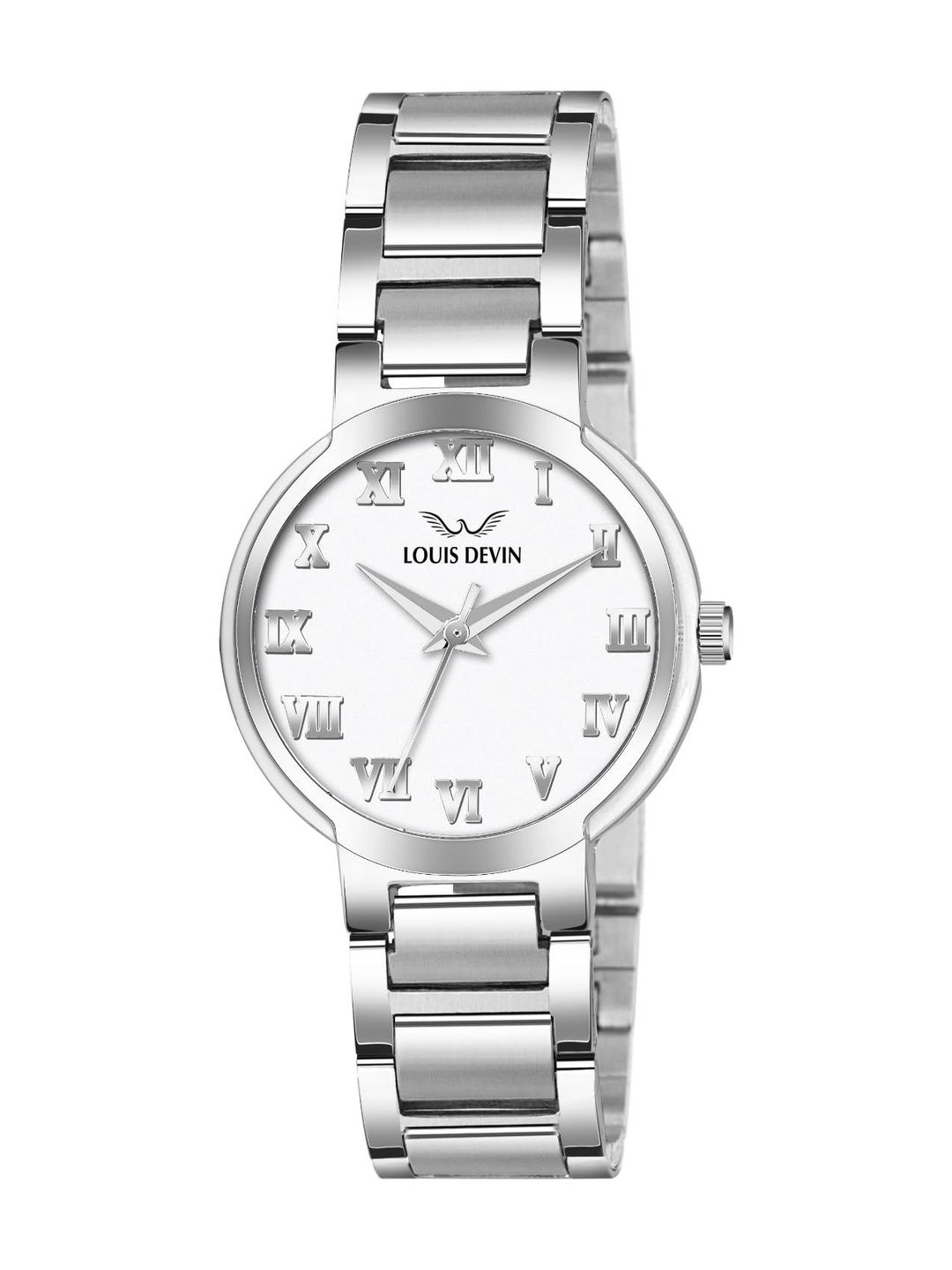 LOUIS DEVIN Women Dial & Stainless Steel Straps Analogue Watch LD-ZL199-WHT-image-10