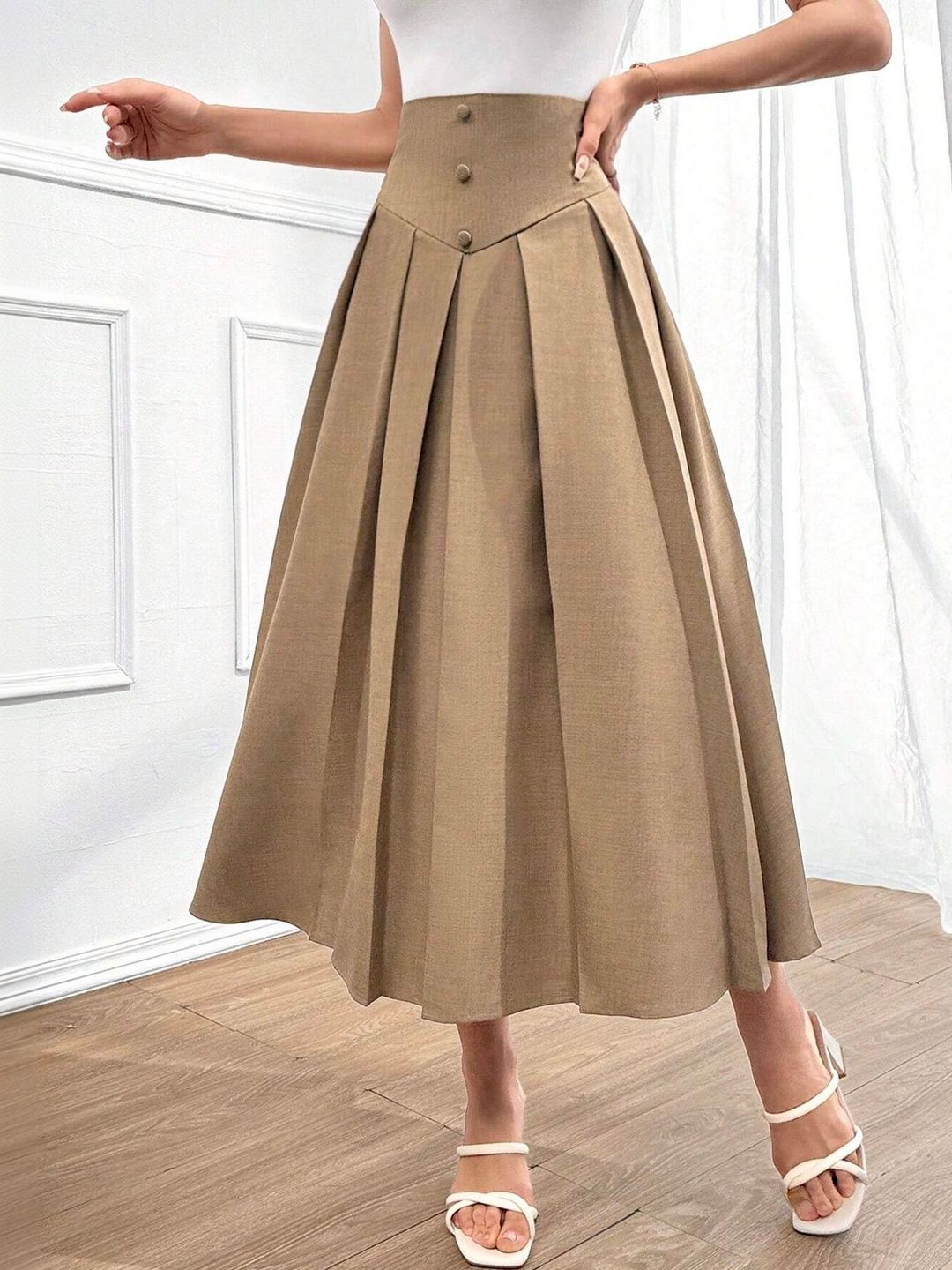 StyleCast x Revolte A-Line Midi Skirts-picture-19