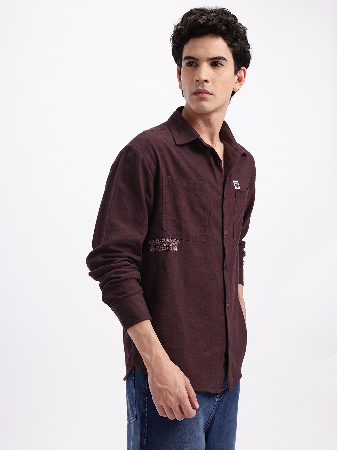 glitchez Pure Cotton Twill Weave Casual Shirt-image-17