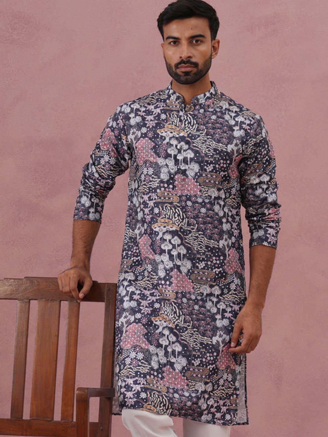 Jompers Men Ethnic Motifs Printed Indie Prints Kurta-picture-23