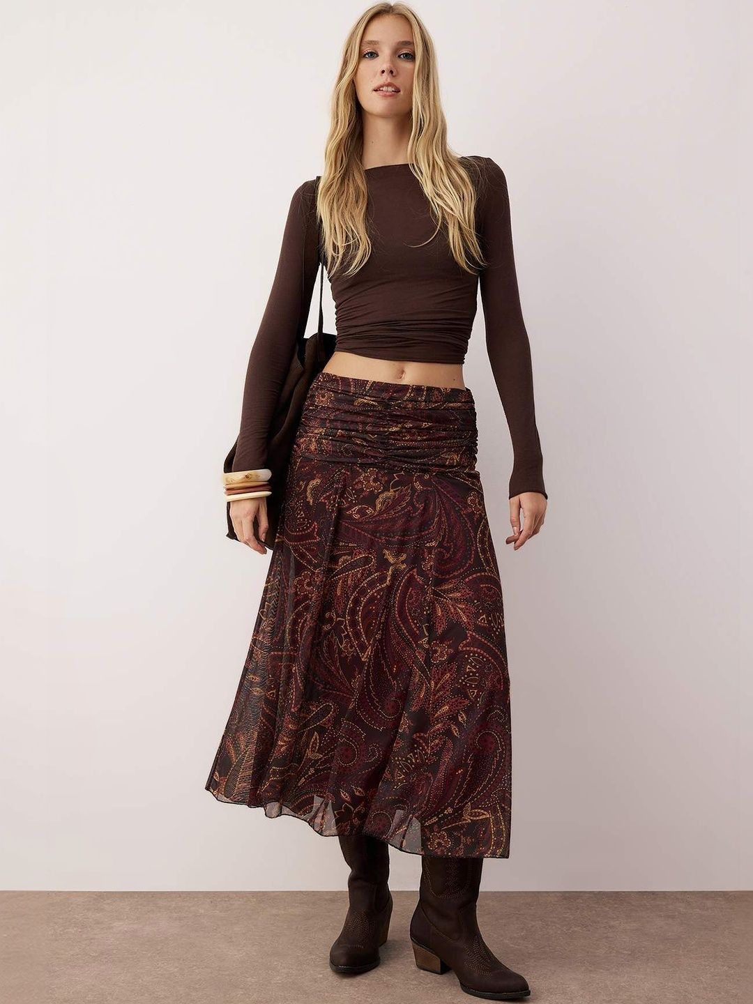 Trendyol Printed A-Line Midi Skirts-picture-32