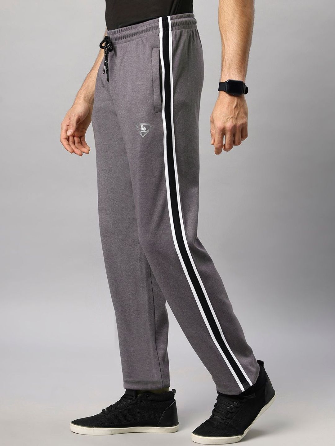 ROSHAN Men Mid Rise Track Pants with Side Stripes-picture-55