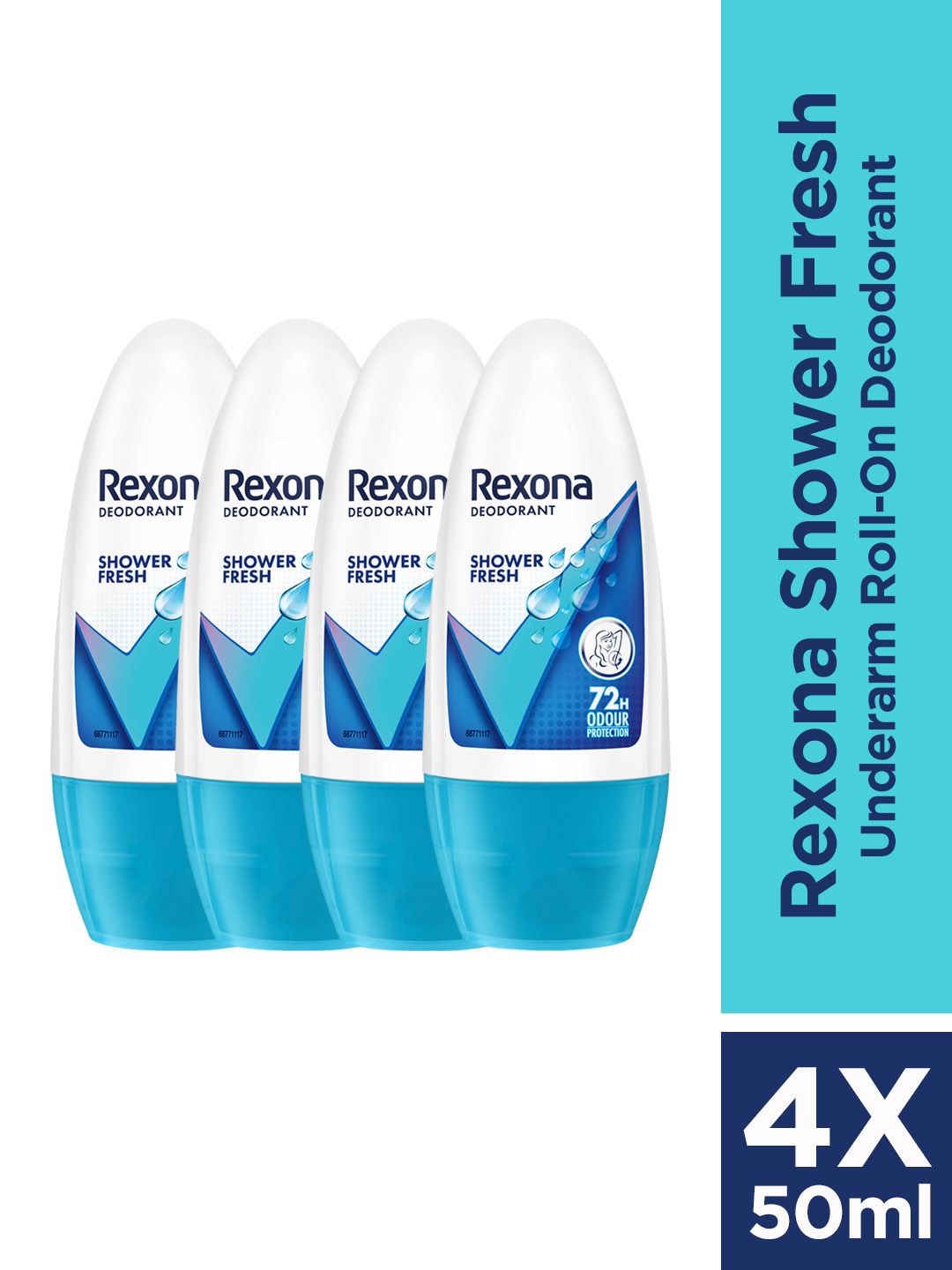REXONA Women Set of 4 Shower Fresh Underarm Roll-On Deodorant - 50ml each-picture-25