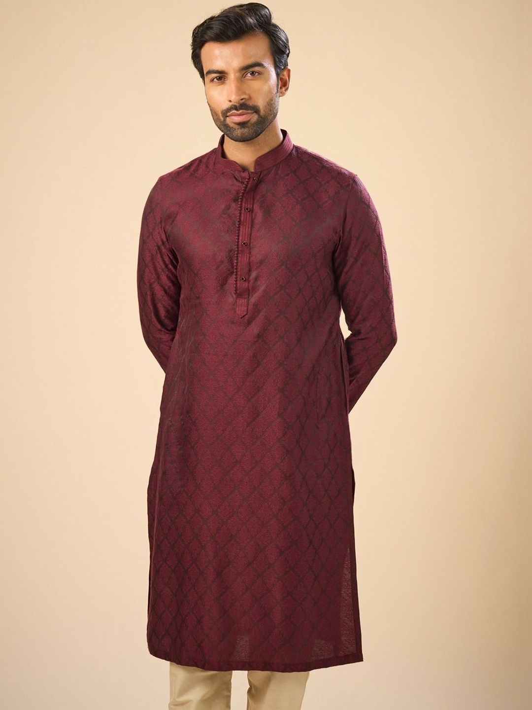 Manyavar Men Regular Kurta with Pyjamas-picture-22