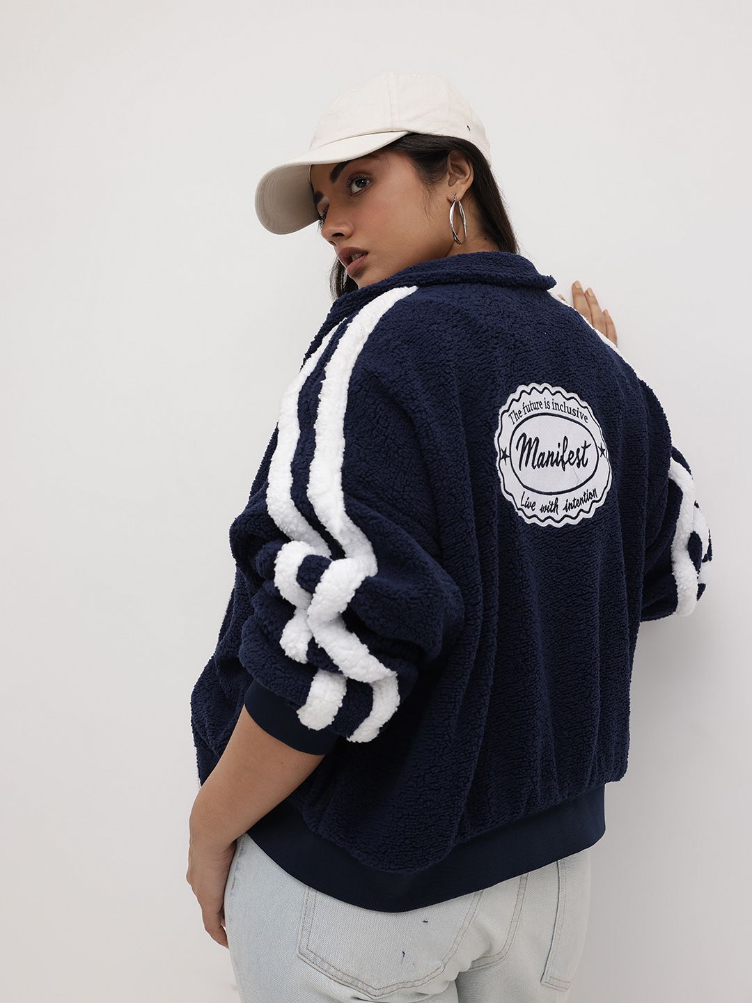 The Roadster Life Co. Typography Embroidered Sherpa Jacket-image-34
